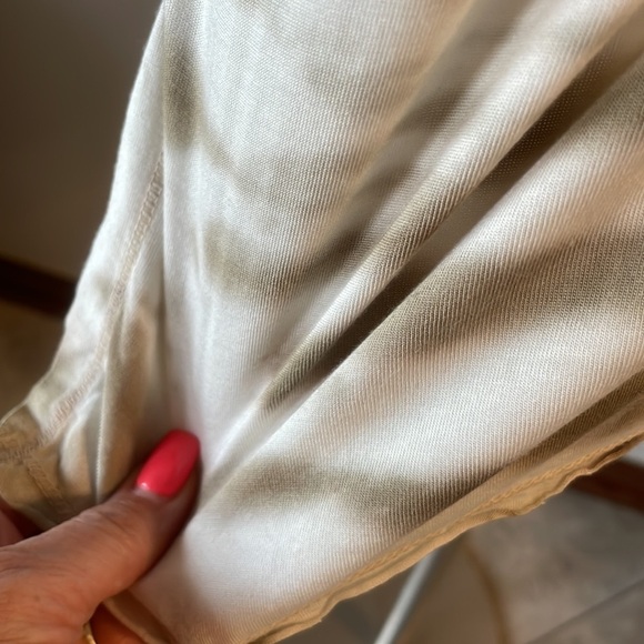 XCVI RAYON 3/4 sleeve tie dye blouse / top V neck raw edges boho stretch back M - Picture 9 of 15